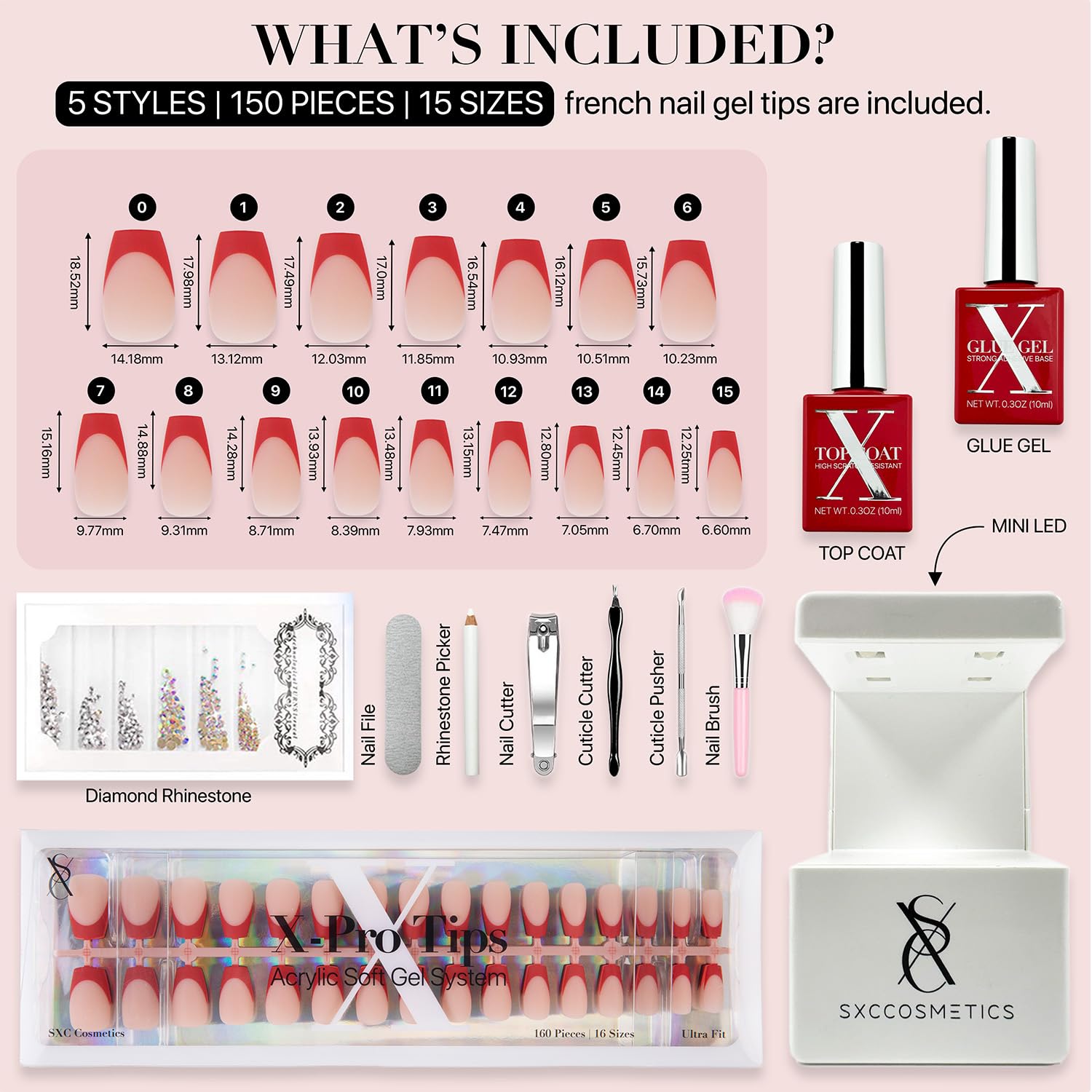 SXC Red Series nails on hand demonstrating comfortable fit and natural appearance.