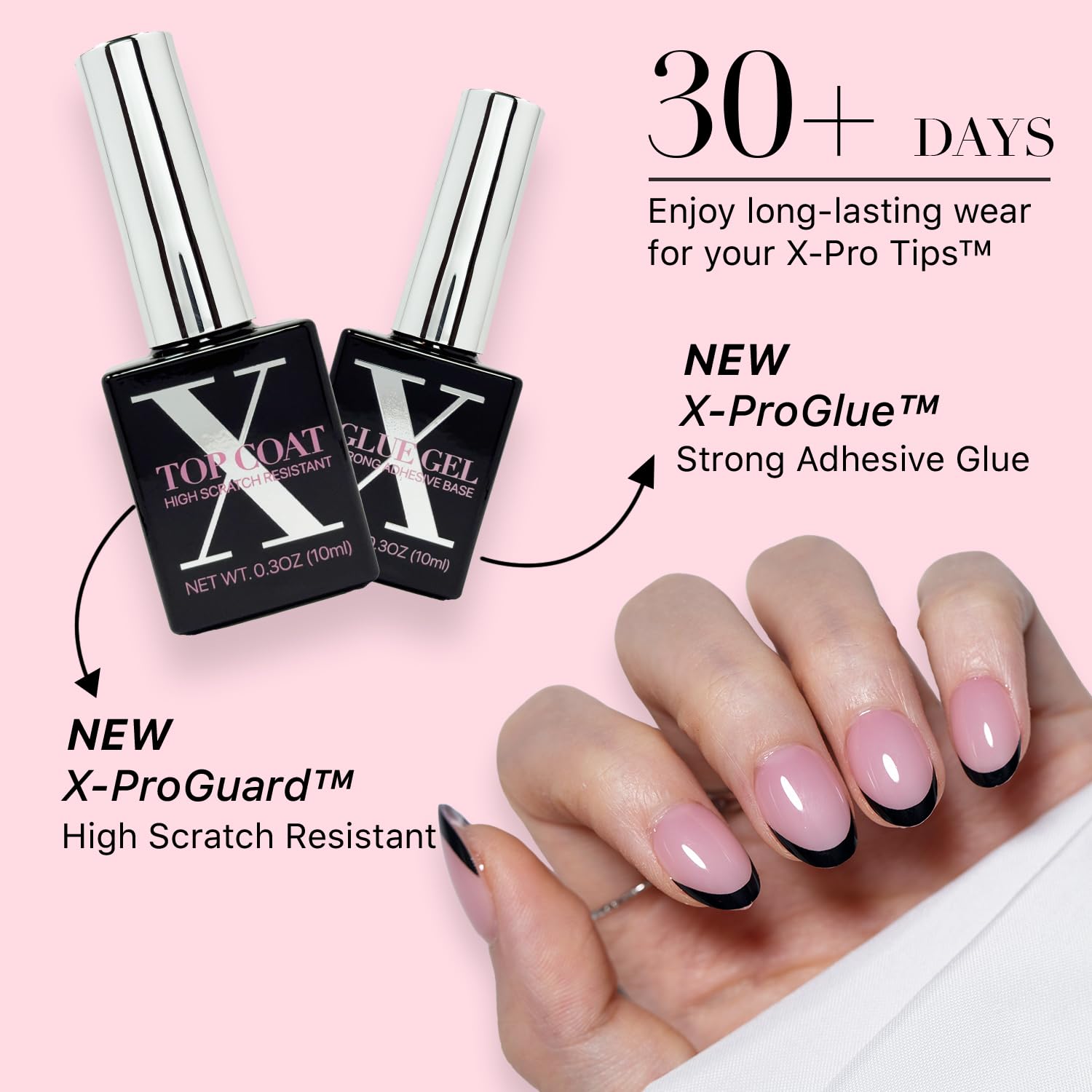 SXC reusable nails designed to last up to three weeks with care.