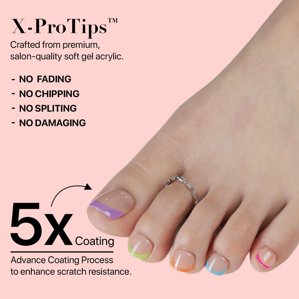 SXC X-Pro Tips removal process shown as gentle, nail-friendly.