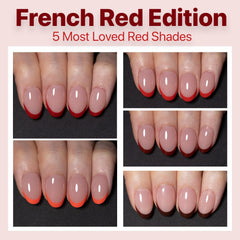 SXC X-Pro Tips Red Edition model wear demonstrates chic coffin shape during daily glam