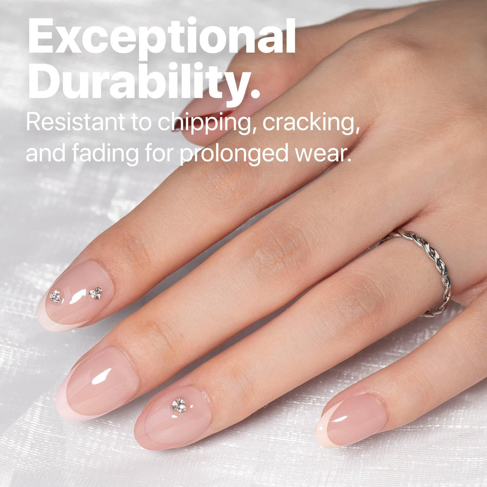 SXC Cosmetics glossy finish nails captured in bright light for premium shine.