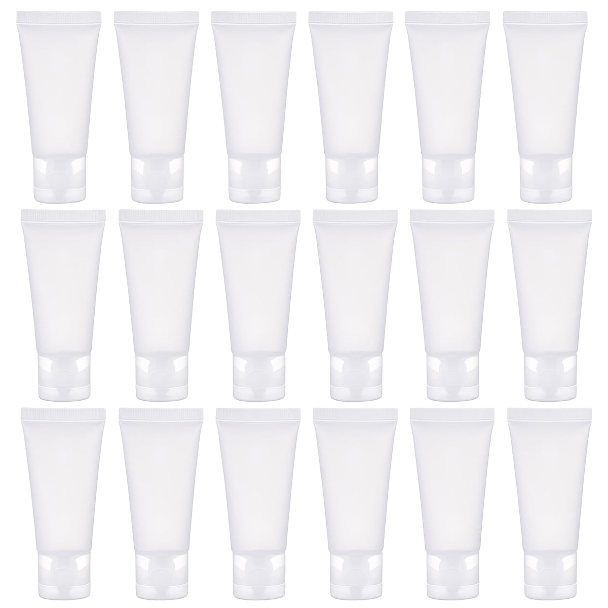 SYBL 20pcs 50ml clear tubes for storing creams and cleansers on the go
