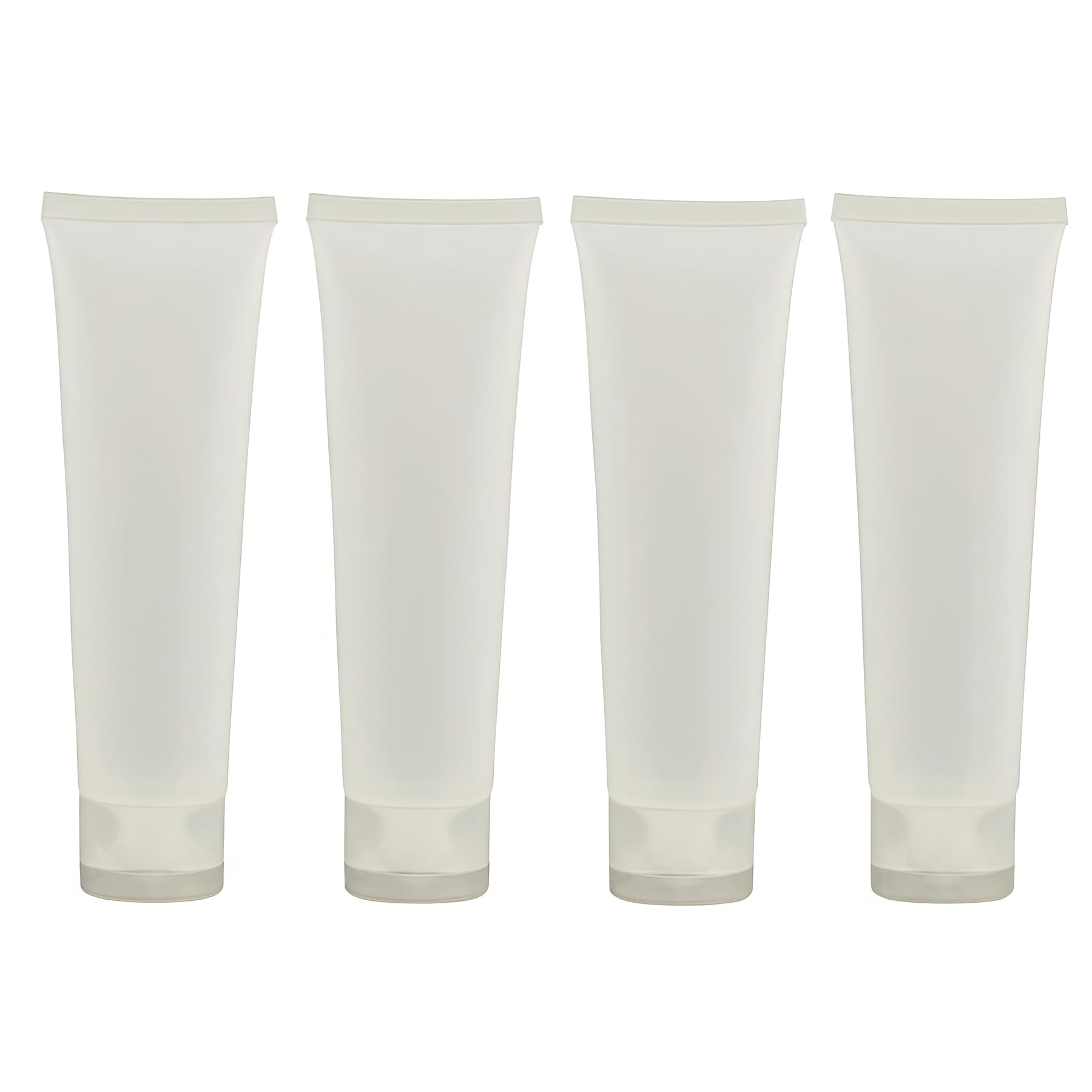 SYBL clear empty 100ml tubes for travel ease and content visibility.