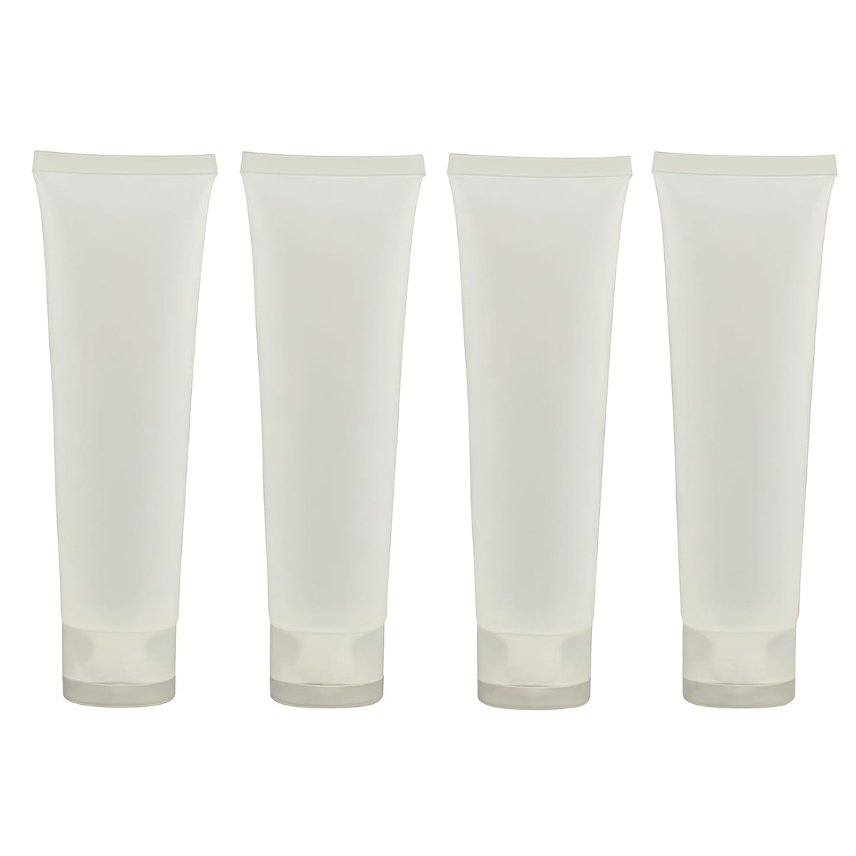 SYBL clear empty 100ml tubes for travel ease and content visibility.