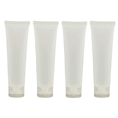 SYBL clear empty 100ml tubes for travel ease and content visibility.