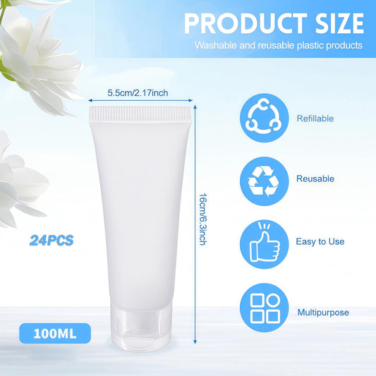 SYBL squeezable 100ml tube with screw cap for mess-free dispensing.