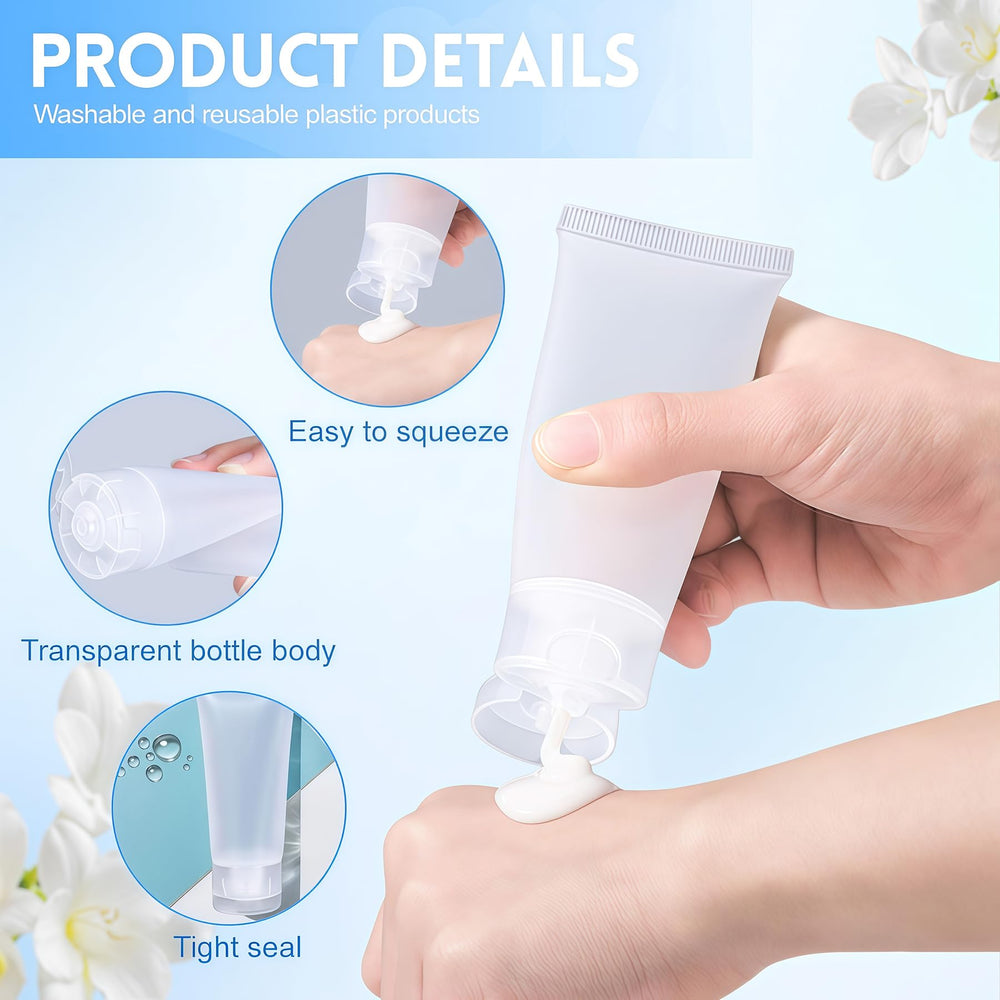 SYBL leak-proof refillable tubes ideal for facial cleanser and shampoo.