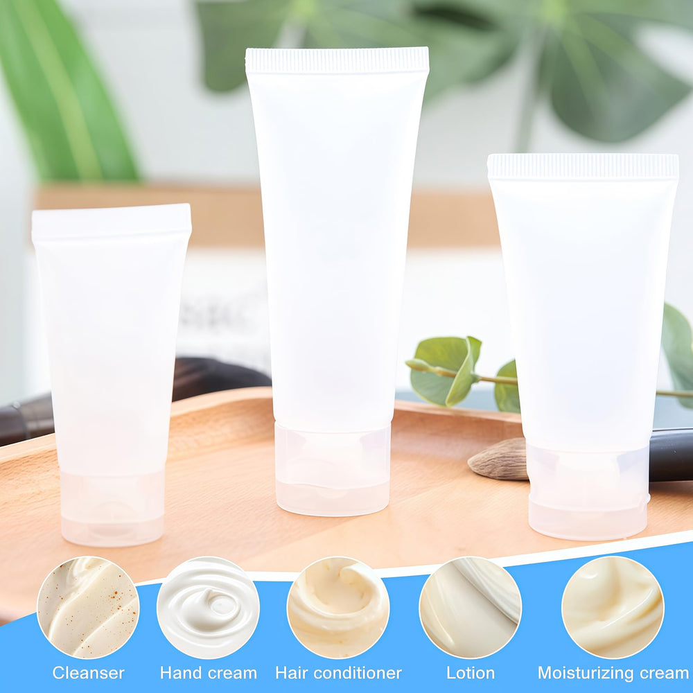 SYBL clear PE plastic tubes show product levels at a glance