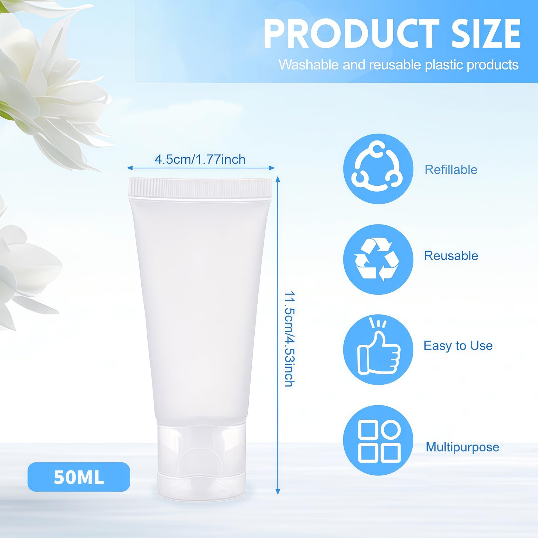 SYBL soft tube squeeze allows easy application of lotions and gels