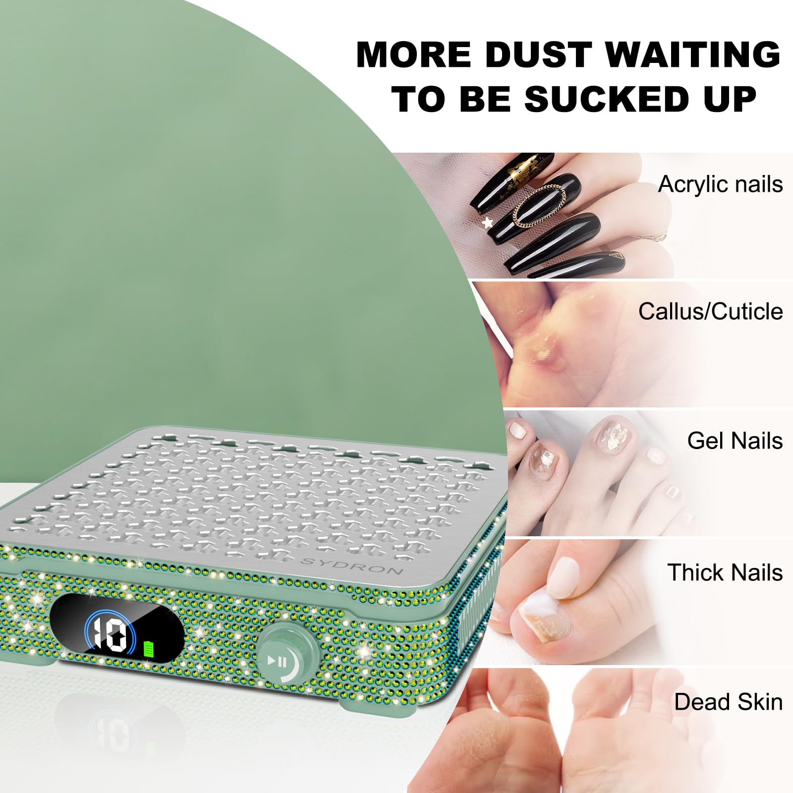 SYDRON replaceable filters, pads, and dust brush support easy maintenance and cleaner air.