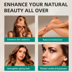 SYLVANA castor oil for hair and lash care nourishment.
