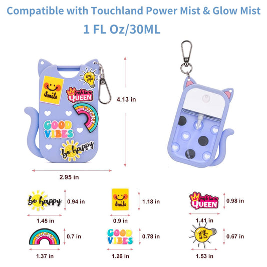 SYLYCANN Touchland blue cat-ear case, vibrant color and portable protection