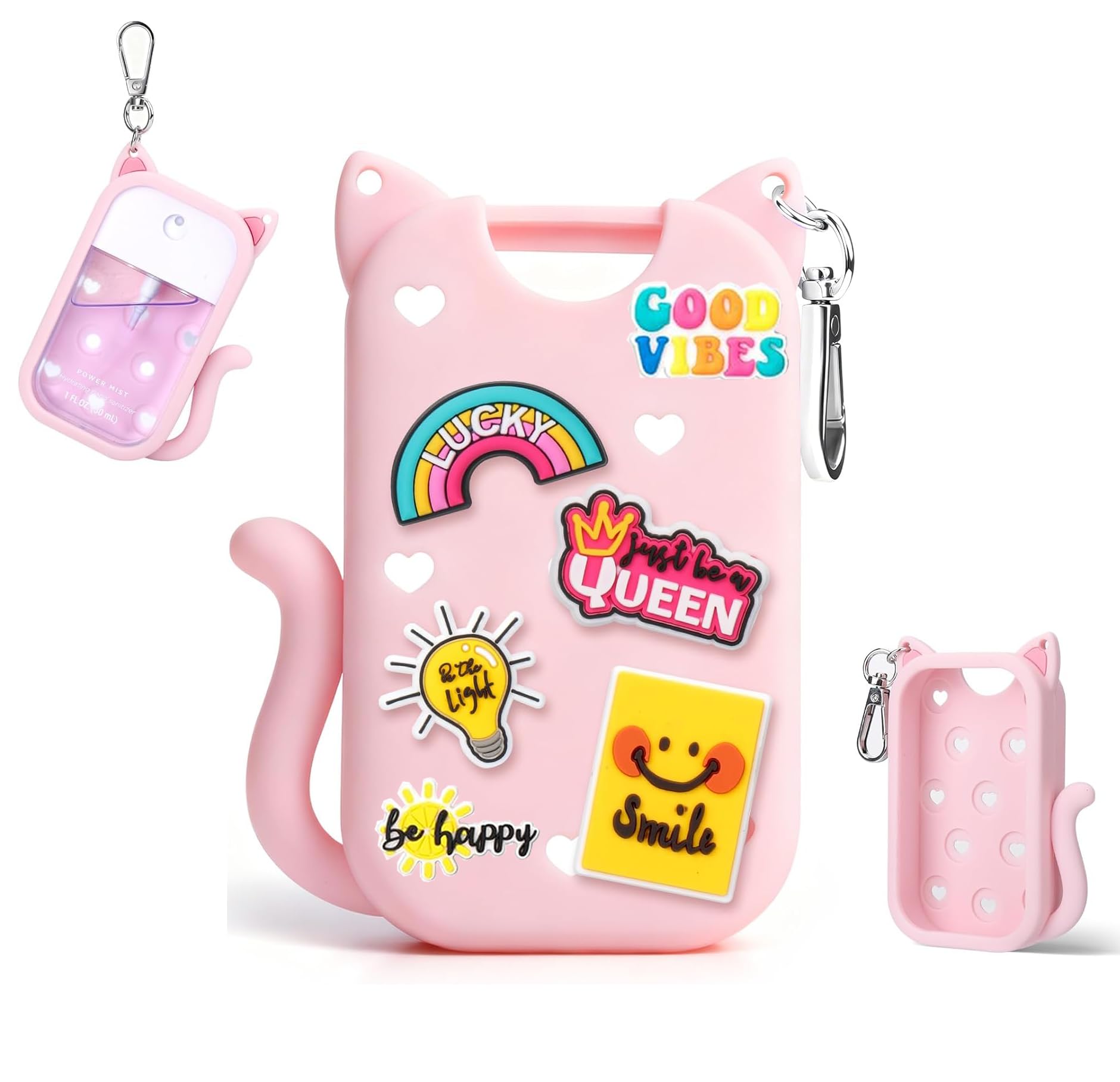 Lightweight silicone case fits 1 oz Touchland bottle securely for travel