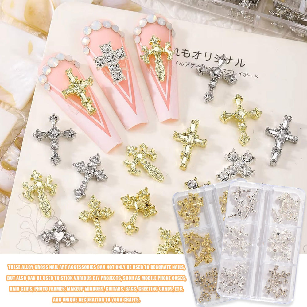 Symphonyw cross nail decorations for phone cases and small crafts.