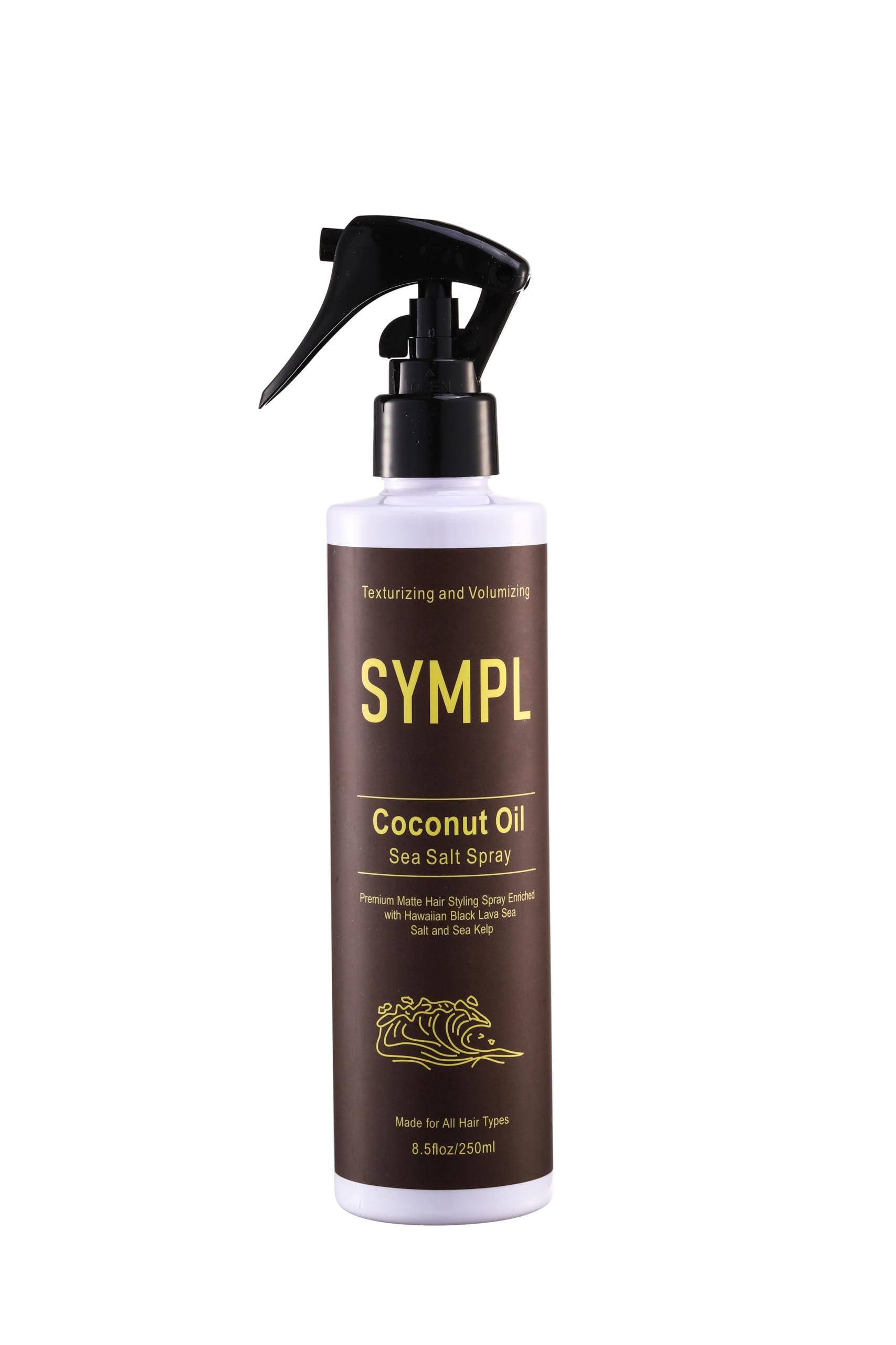 Hair with beach waves created by Sympl Sea Salt Spray application.