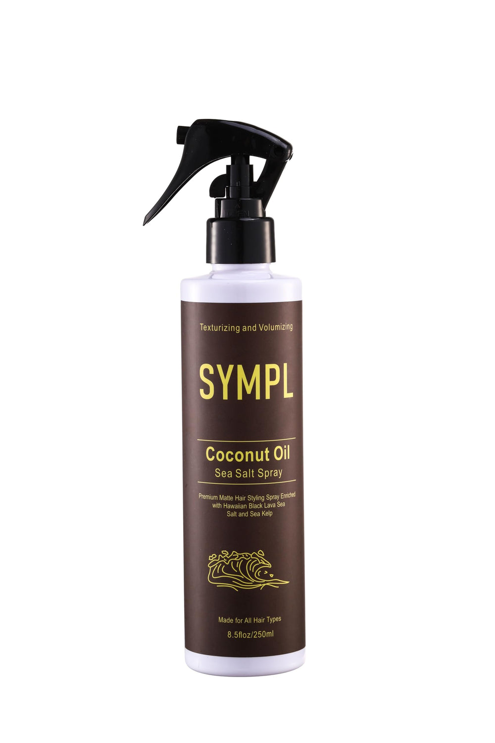 Hair with beach waves created by Sympl Sea Salt Spray application.