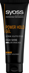 Syoss Men Hair Jell Power Hold Extreme bottle for long-lasting hold and easy styling