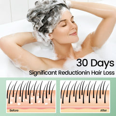 Sysni Rosemary Tea Tree Keratin Shampoo before-after showcasing improved texture.