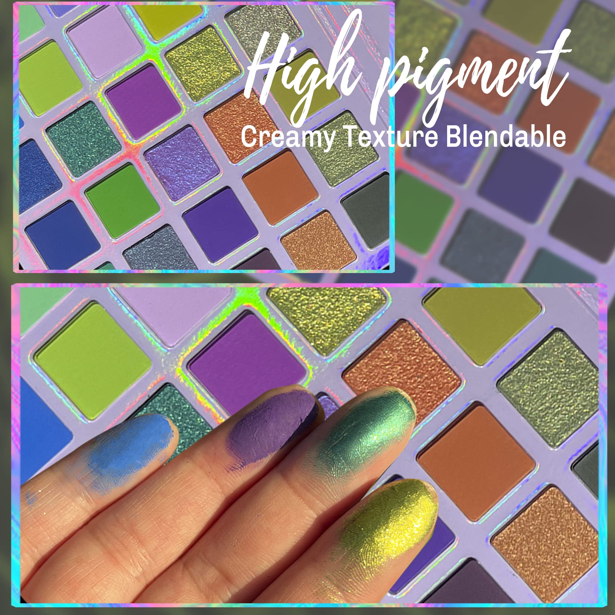 Matte pigment swatches from SZDYM palette for precise shading