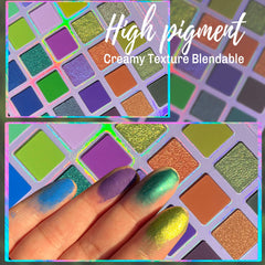 Matte pigment swatches from SZDYM palette for precise shading