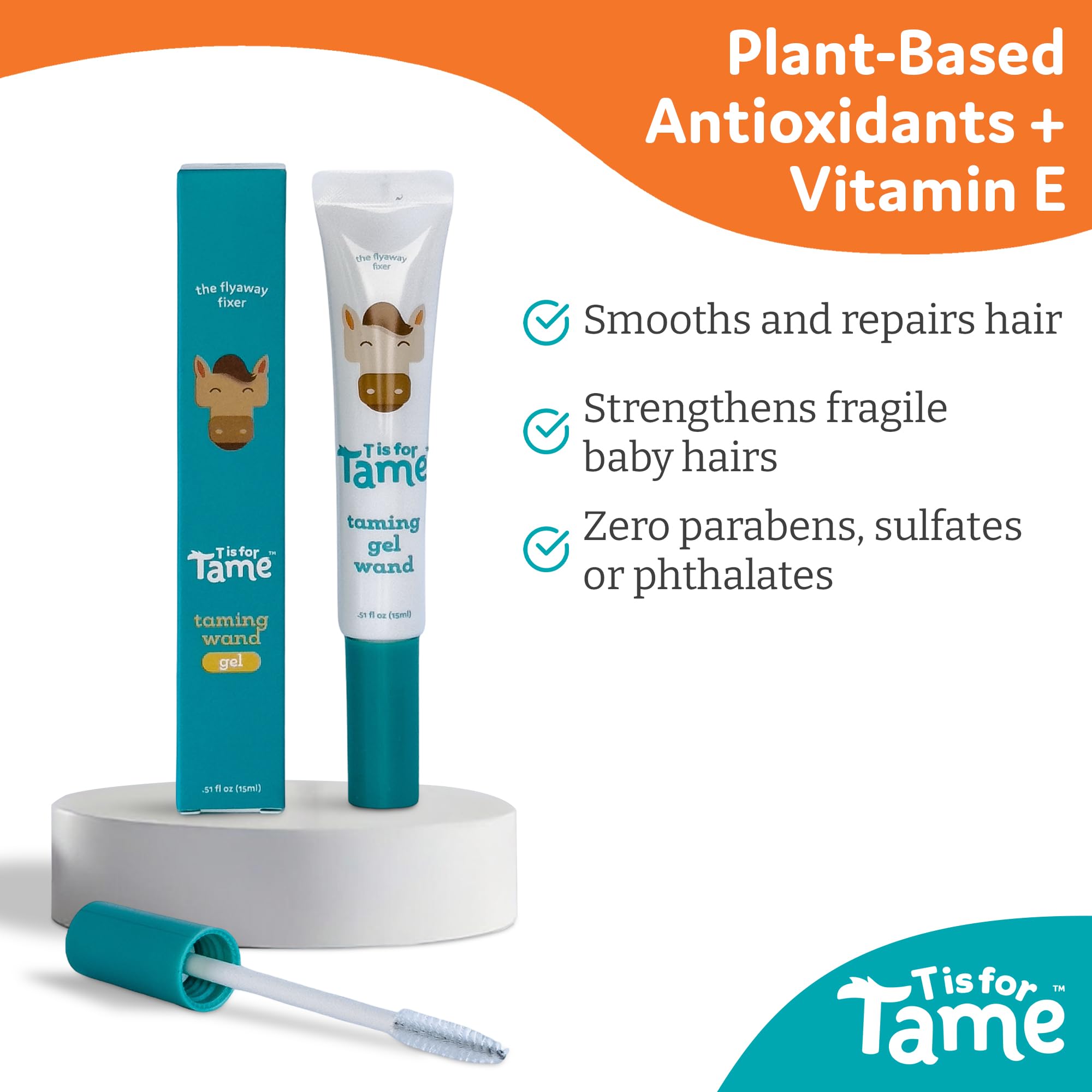 T is for Tame Taming Gel Wand alcohol-free formula suitable for kids and adults