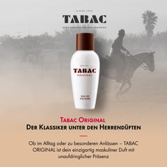 Tabac Original bottle cap close-up, sleek finish enhances upscale feel.