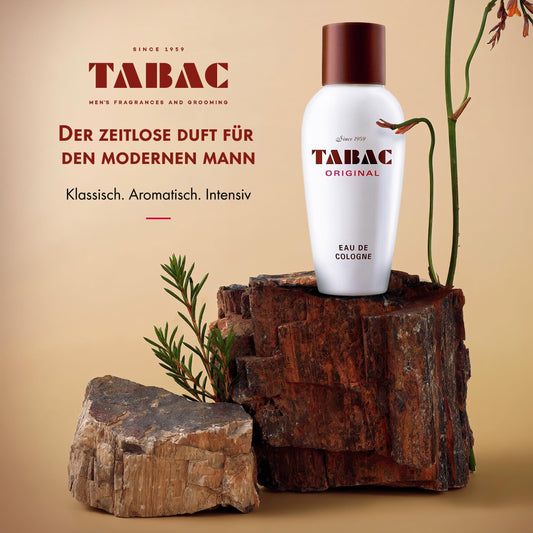 Tabac Original bottle front view, iconic design for everyday confidence.
