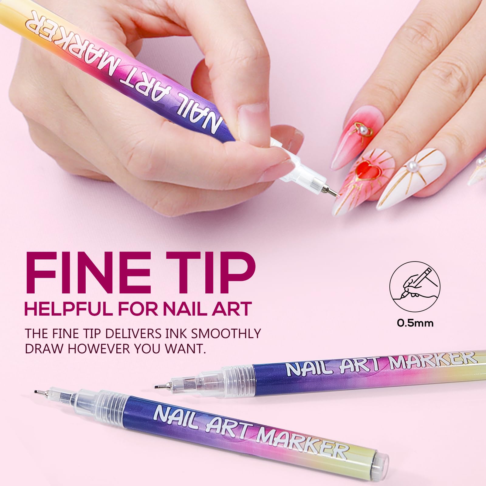 TAEERY portable nail art kit displayed in a compact case