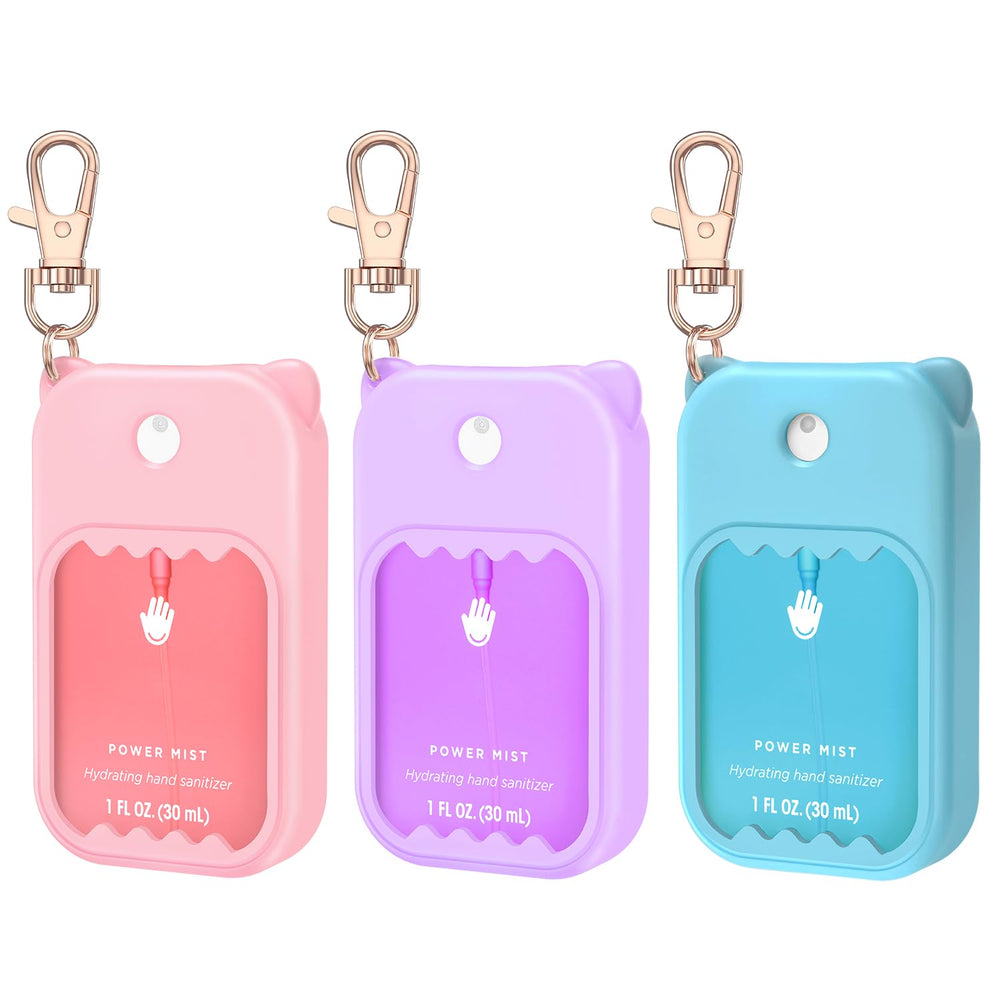 taessv Touchland silicone case pink fits snugly for quick sanitizing on the go.