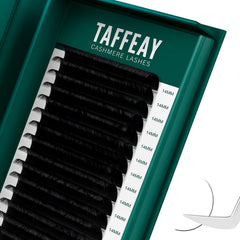 TAFFEAY Cashmere lashes tray 16 rows for ultra-soft volume.