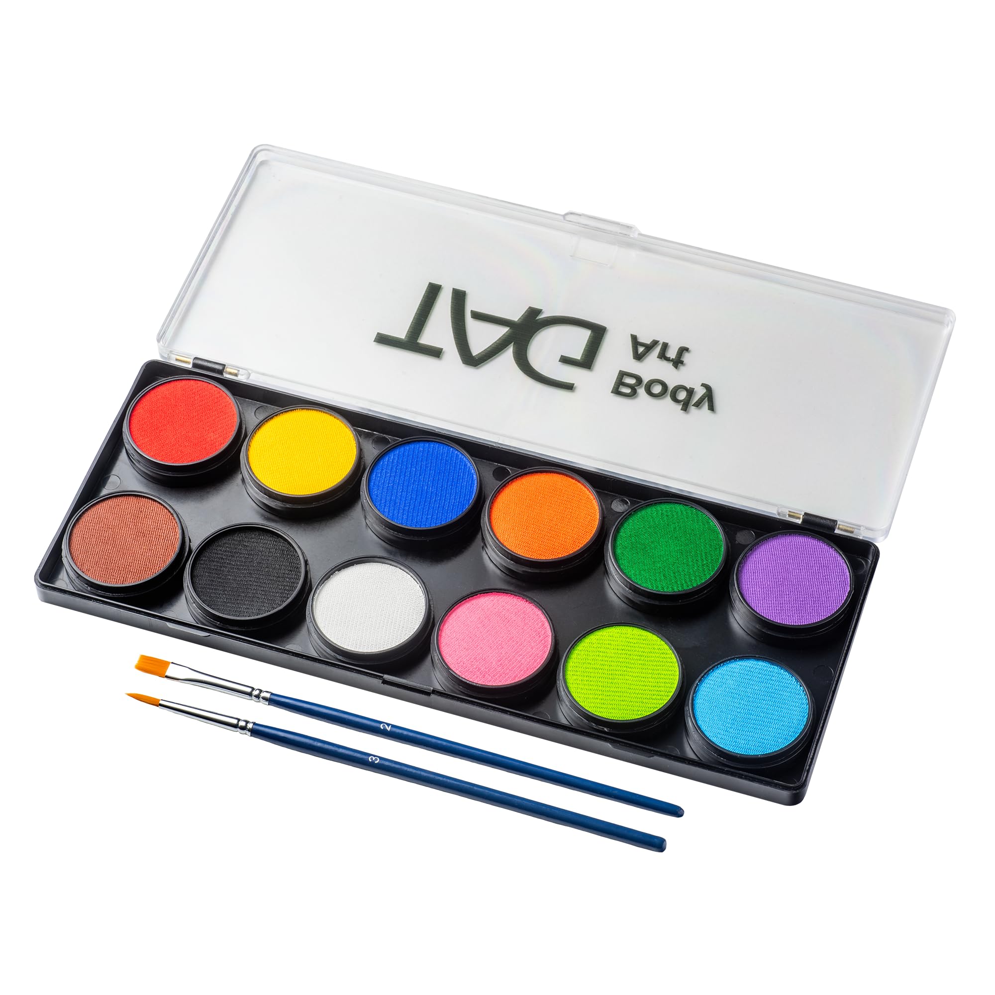 TAG Face & Body Paint Regular Palette creamy application ensures smooth coverage for bold designs.