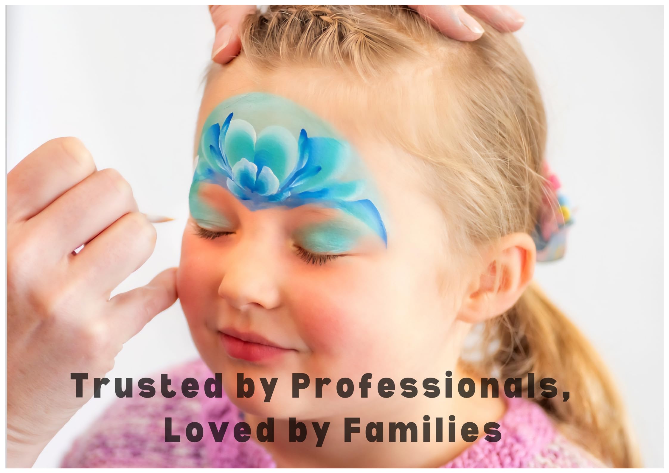 TAG Face & Body Paint Regular Palette removes easily with soap and water after use.