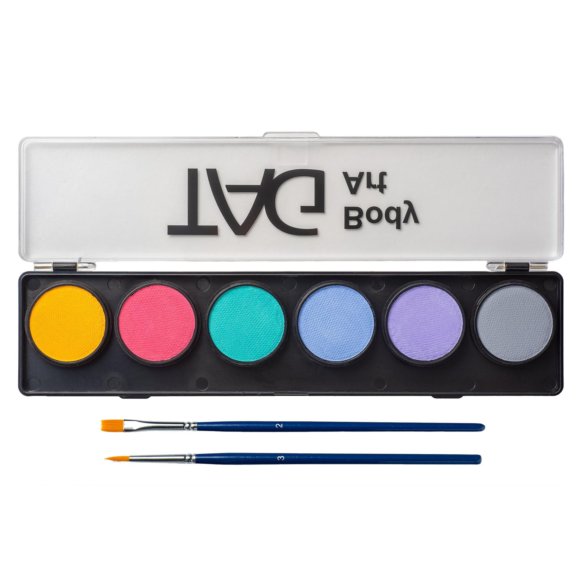 TAG pastel palette swatches showing vibrant kid-friendly body art ideas