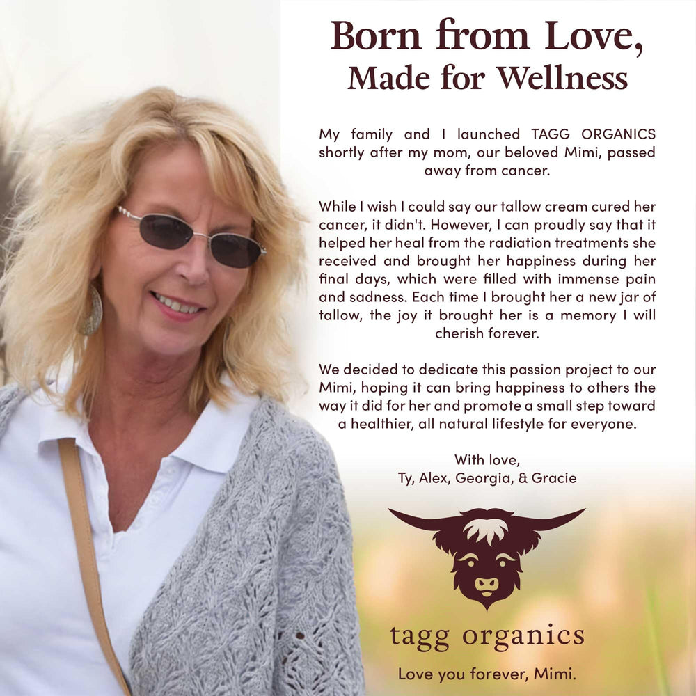 Tagg Organics clean ingredients label without synthetics.