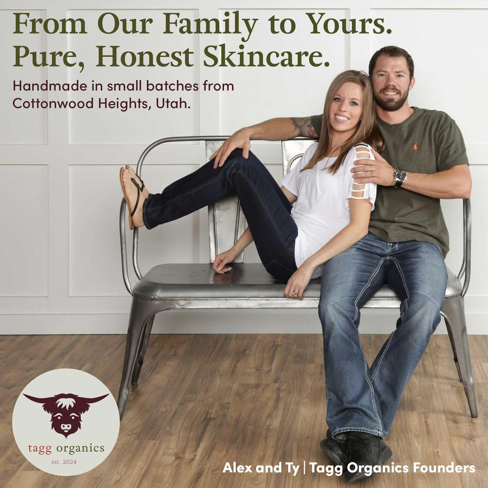 Tagg Organics multipurpose moisturizer for face and body.
