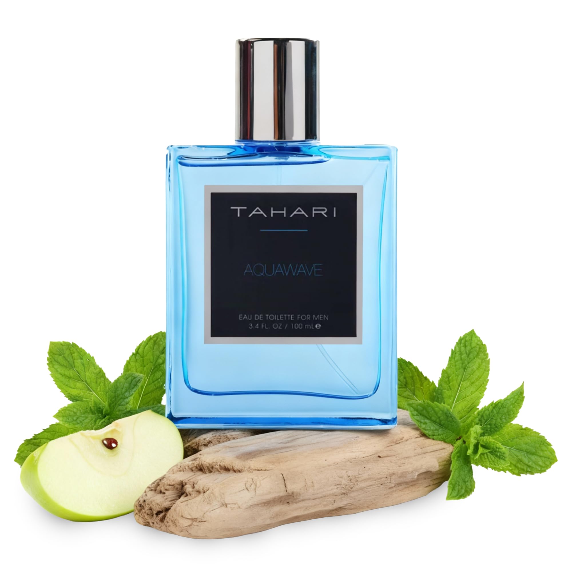 Tahari Aquawave bottle front with a sleek design for lasting freshness