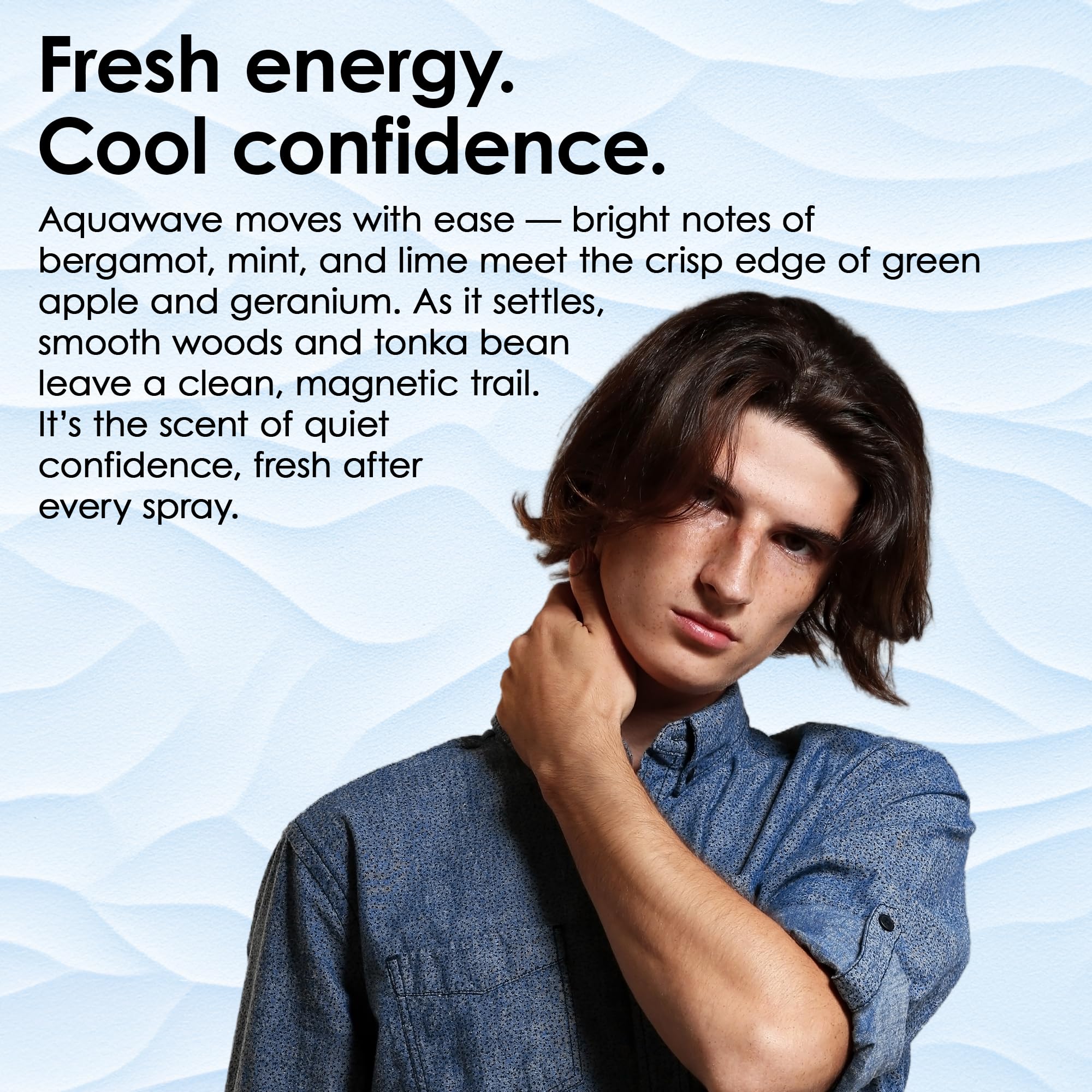 Tahari Aquawave bottle with ingredients note hints at a fresh citrus vibe