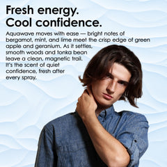 Tahari Aquawave bottle with ingredients note hints at a fresh citrus vibe