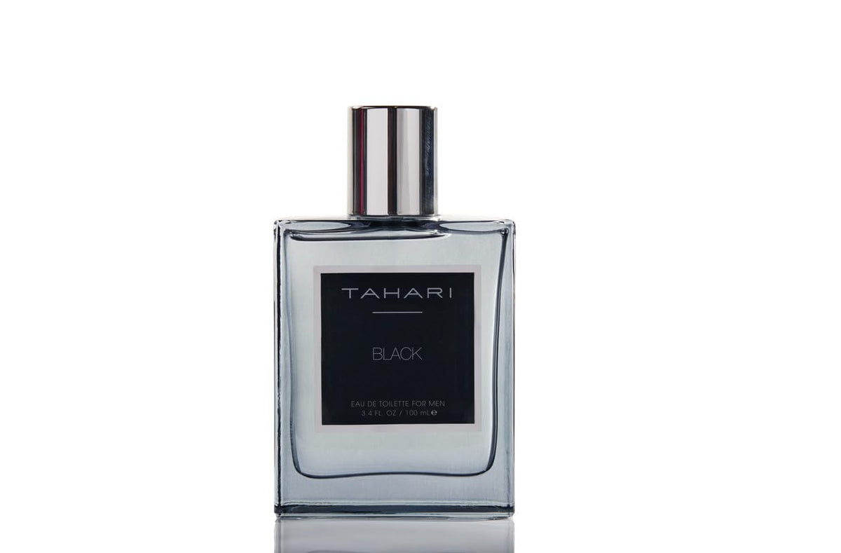 TAHARI Black Eau de Toilette bottle front view for evening wear