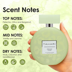 TAHARI bottle cap closeup shows sleek, everyday luxury.