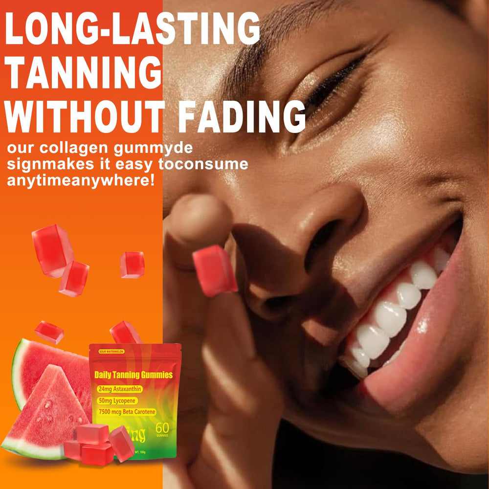 TailTrespass Tanning Gummies glow visual concept suggesting radiant-looking skin.