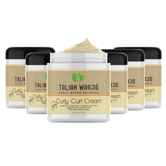 Taliah Waajid bottle pour highlights defined curls.
