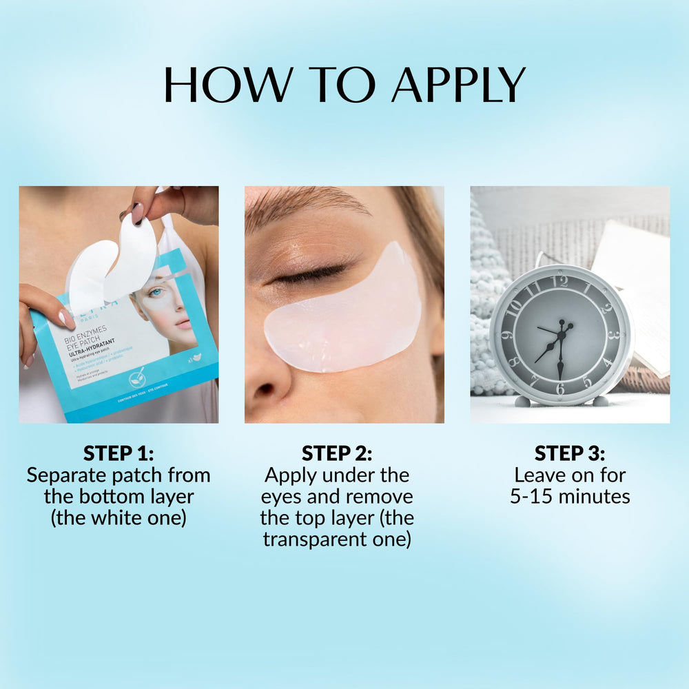 Talika Bio Enzymes Eye Patch biocellulose layer delivering actives.