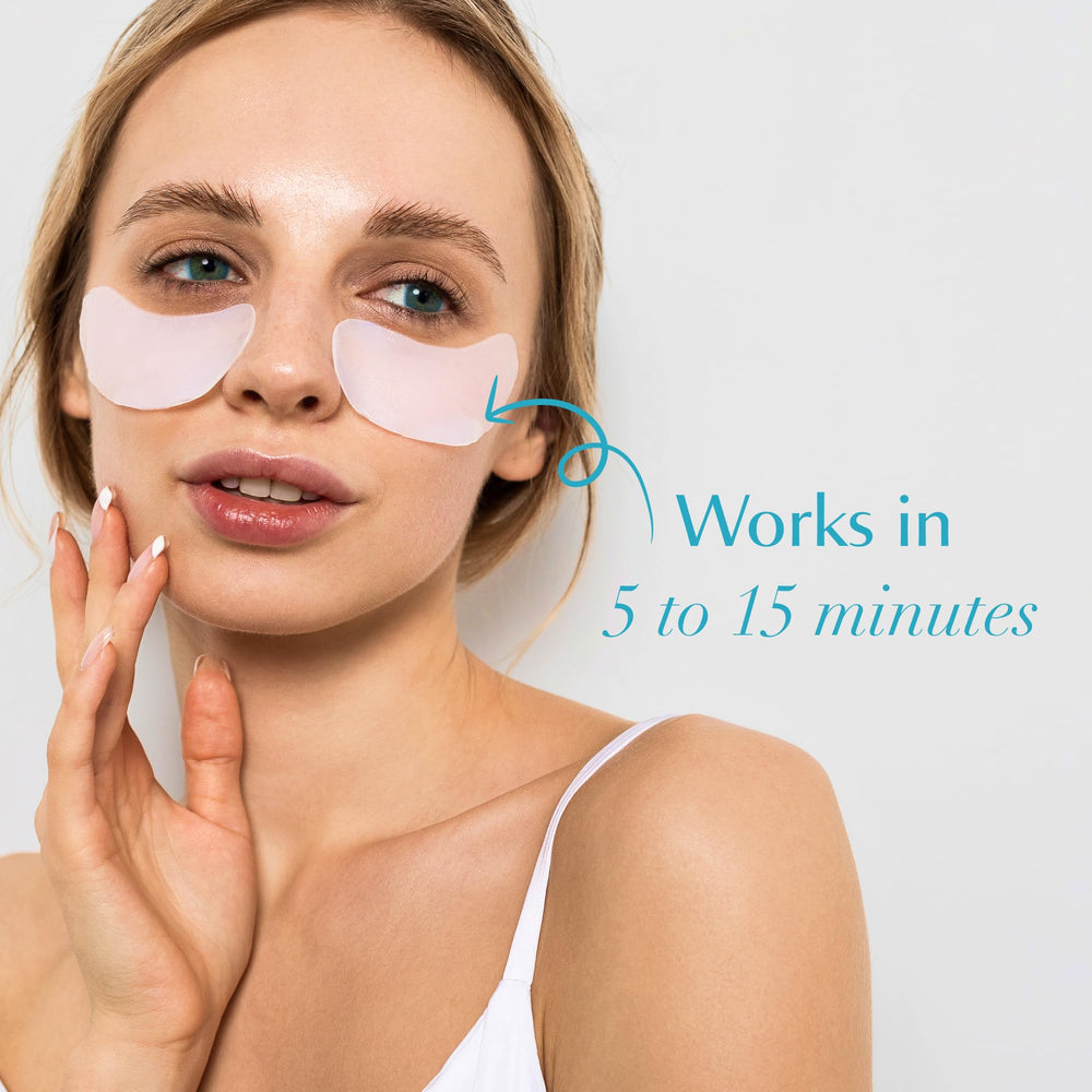Talika Bio Enzymes Eye Patch probiotic ingredients illustration emphasizes soothing effect.