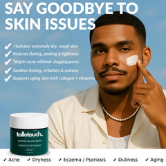 Tallotouch night application showing smooth formula supporting skin during rest