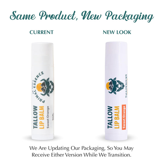 Tallowbourn lip balm demonstrating a non-greasy texture for all-day comfort.