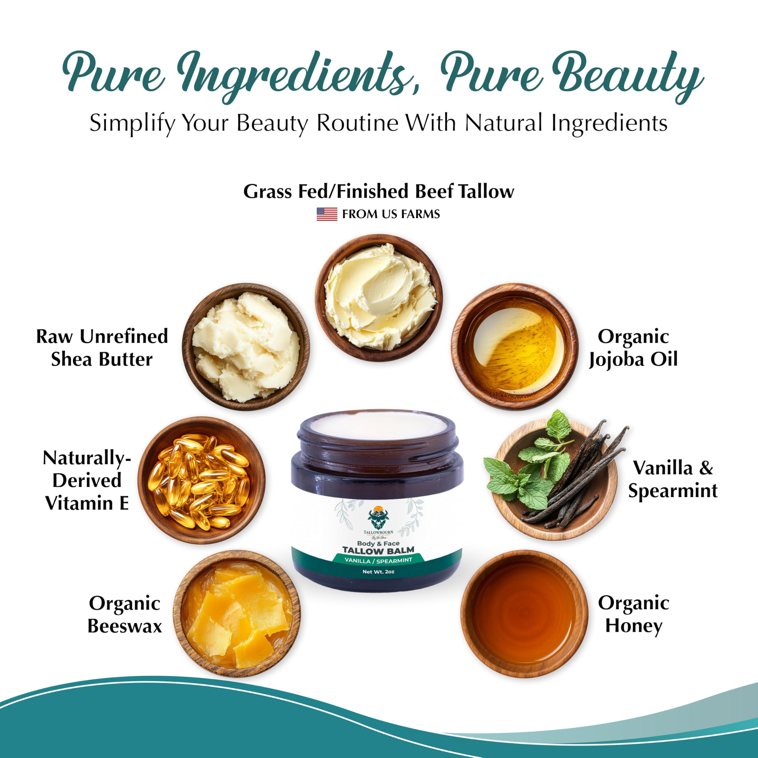 Body application of Tallowbourn Balm yields lasting hydration.