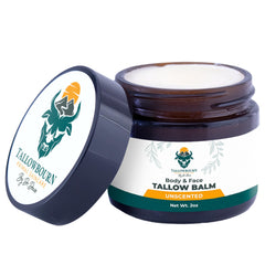 Tallowbourn grass-fed beef tallow balm in a jar nourishes skin
