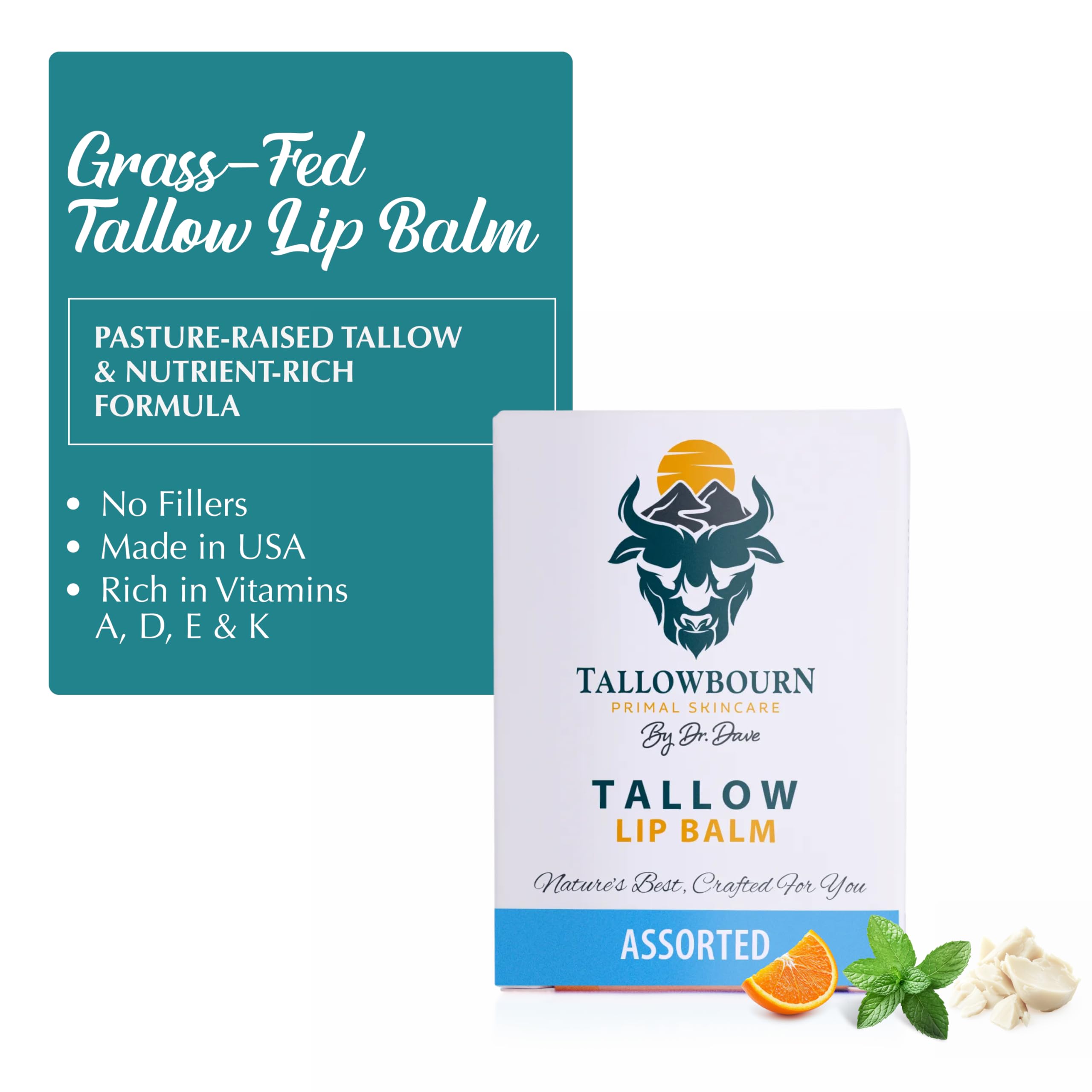 Beeswax based formula from Tallowbourn for a protective lip barrier.