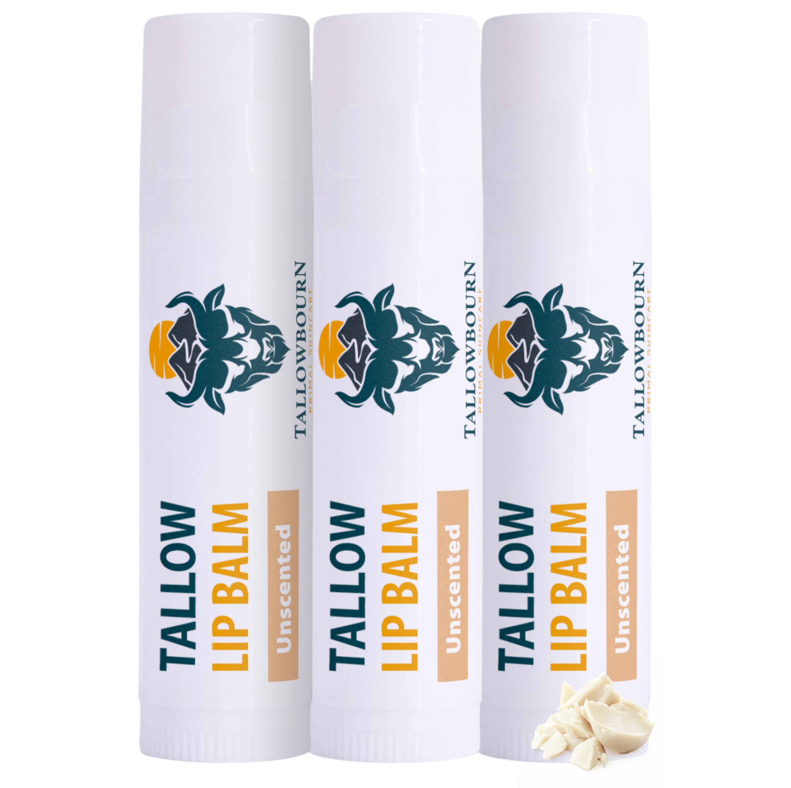 Tallowbourn Moisturizing Lip Balm front view, unscented for sensitive lips